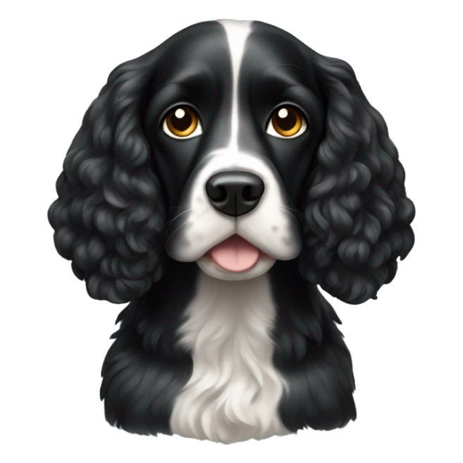 Black cocker spaniel sticker