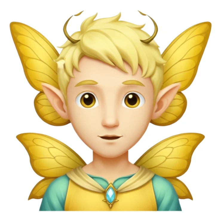 yellow male fairy sticker