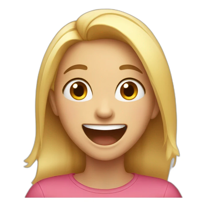 Girl laughing out loud sticker