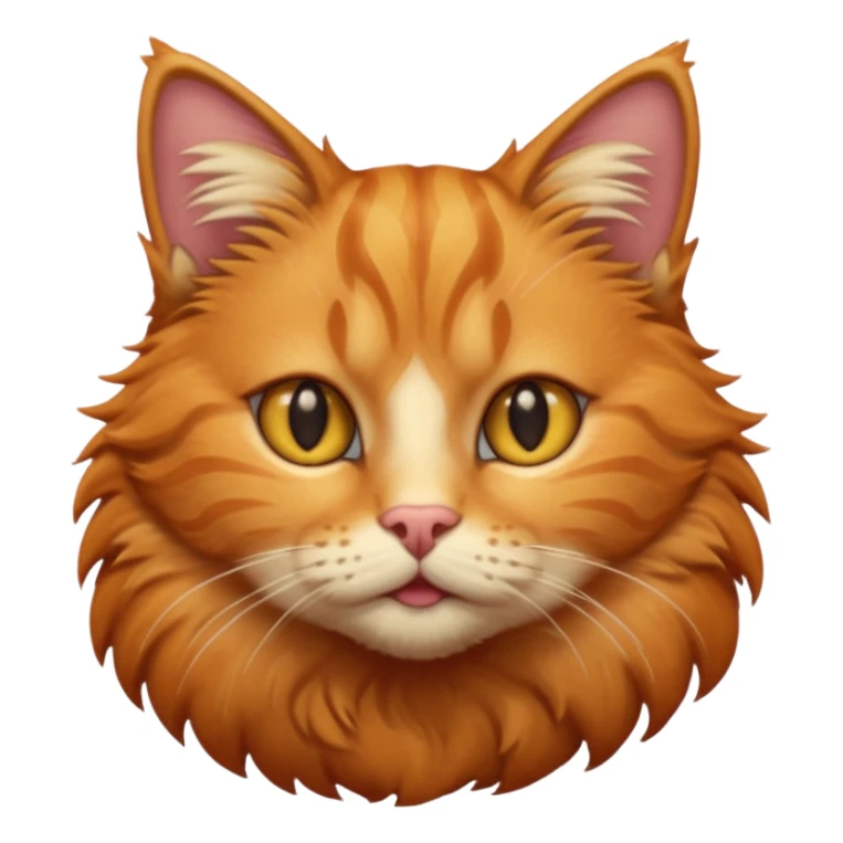 A high-resolution photo-realistic digital illustration of a ginger tabby cat sticker
