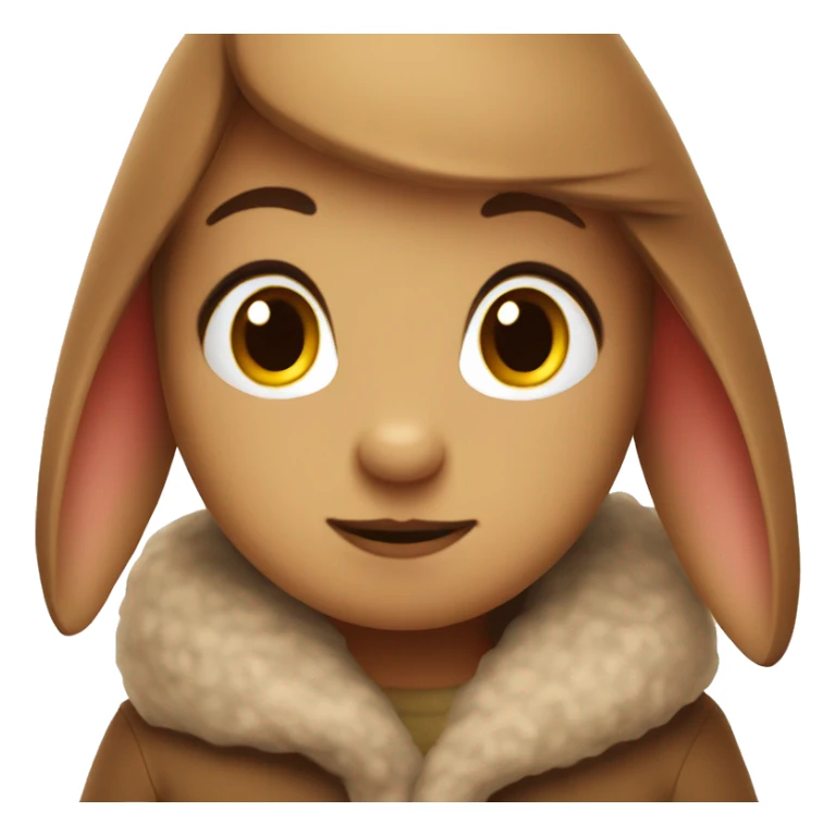 Cozy autumn bunny brown sticker