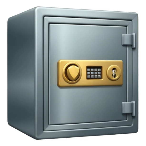 safe deposit box in a bank sticker