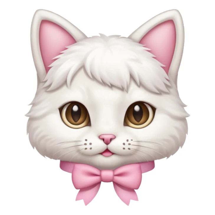 A cute cat with a pink bow sticker