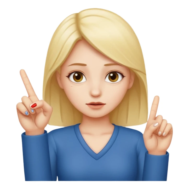 girl saying i don't care with middle finger sticker