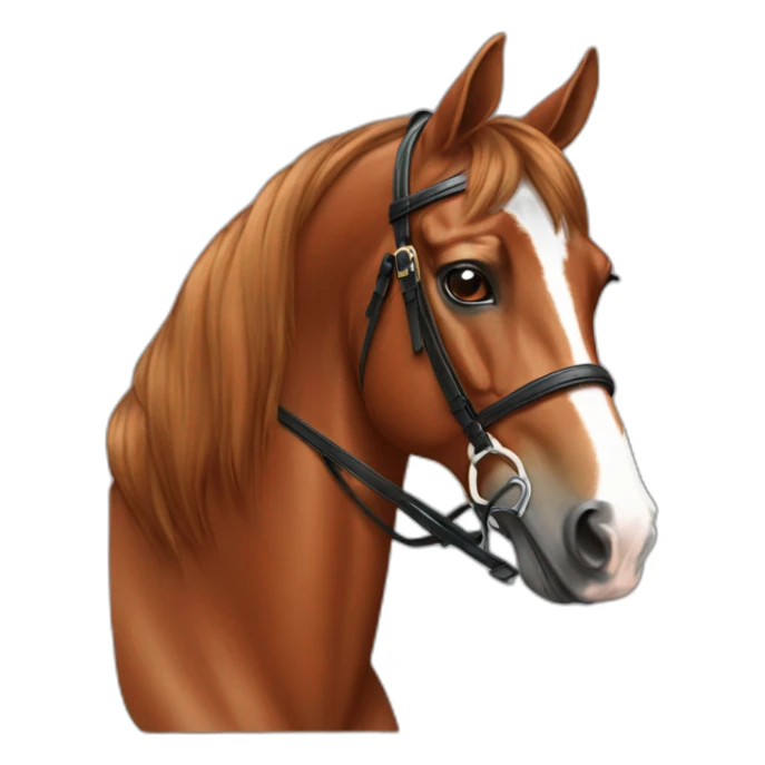 Chestnut Dressage horse  sticker