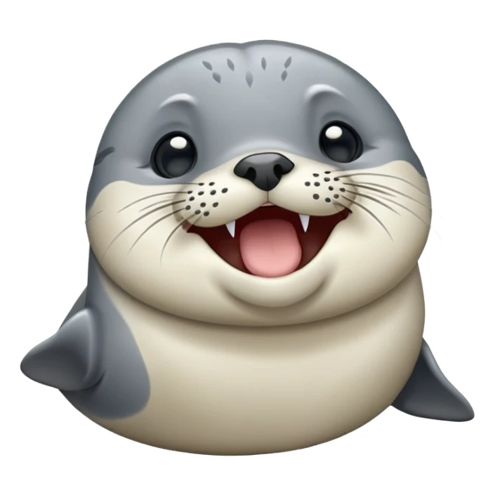 cinematic-cute-yawning-harbour-seal-portrait-emoji,-head-tilted-slightly-with-a-dramatic,-wide-open-yawn,-showcasing-a-smooth,-rounded-body-with-gently-drooping-features-and-sleepy,-half-closed-eyes,-simplified-yet-irresistibly-adorable sticker