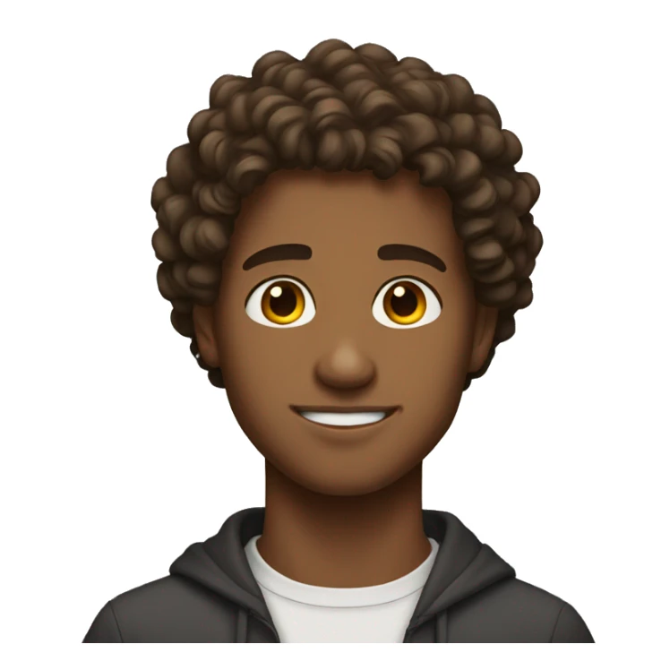 Man, 18 y.o., curly brown hair  sticker