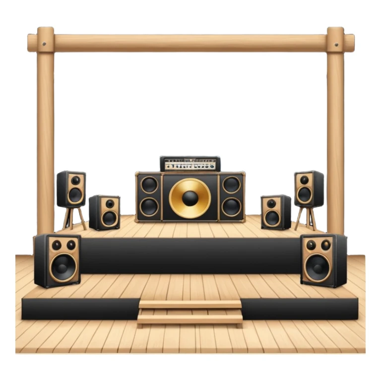 stage at the music festival sticker