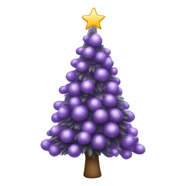 lavender christmas tree sticker