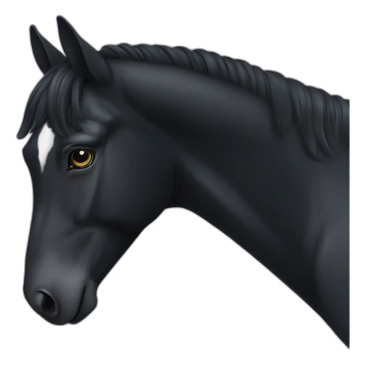 black horse with only one eye sticker