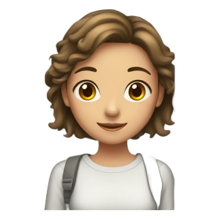 a girl and a door sticker