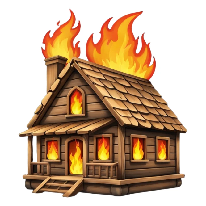 poor house on fire sticker