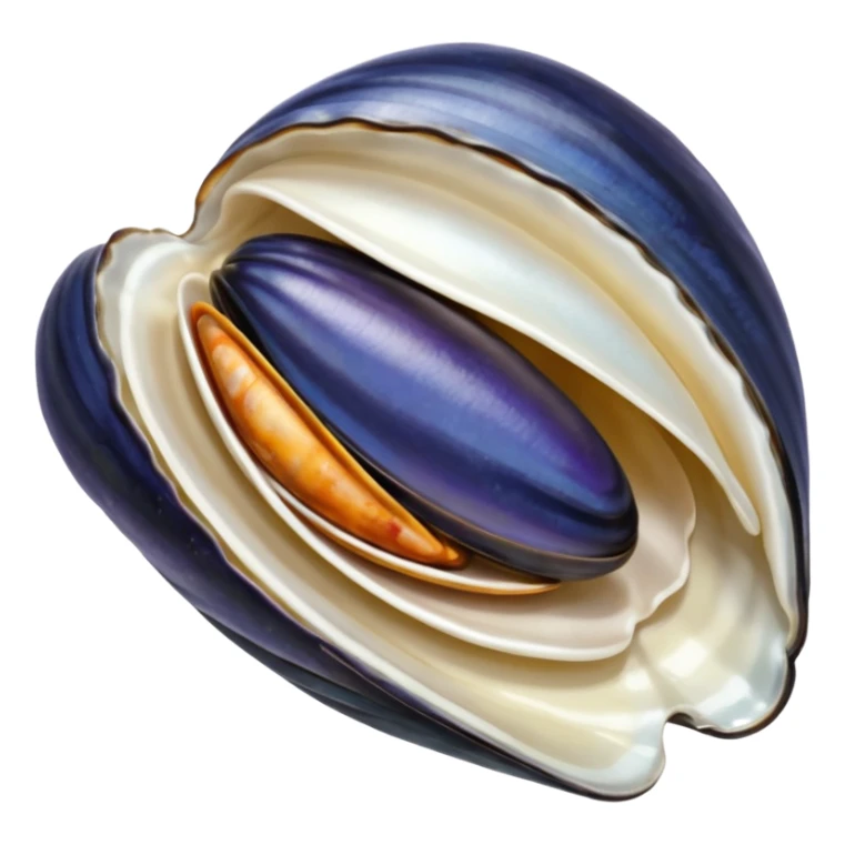 sticker of one open mussels sticker