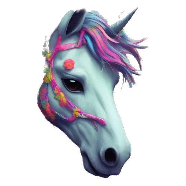 Graffiti Trippy patchwork Zombie Pegasus unicorn psychedelic flowers floral groovy art neon rave raving sticker