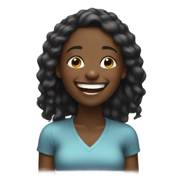 Black girl laughing  sticker