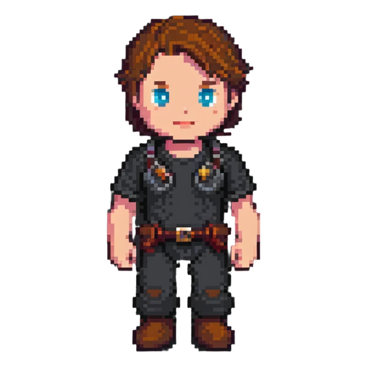 TeamMatthewRyan in pixel art style, retro video game look sticker