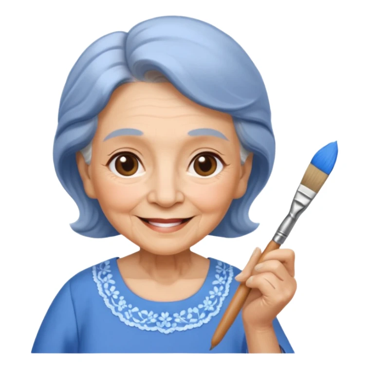 Grandma is painting 🖼️🎨👵🏻  sticker