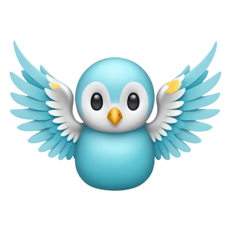 Number cyan sixty-seven with white wings  sticker