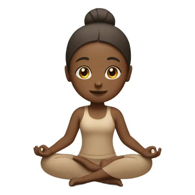 Girl doing yoga in beige tones  sticker
