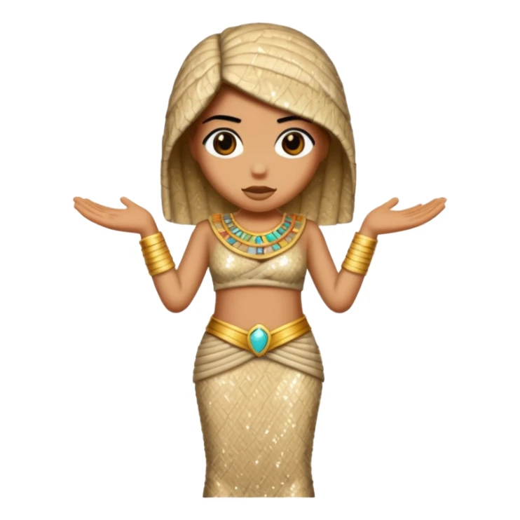 The Mummy from Universal Monsters with beige sequin outfit  sticker