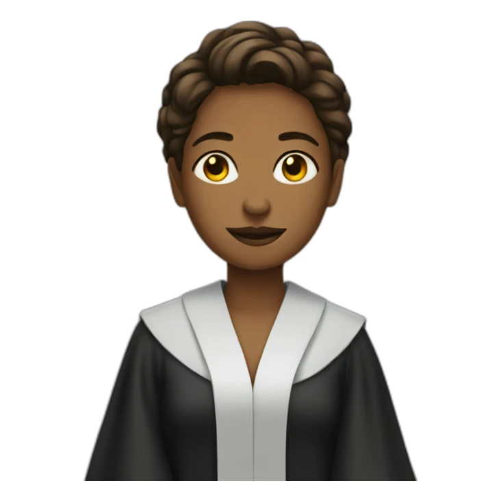 lawyer women Wearing a robe sticker