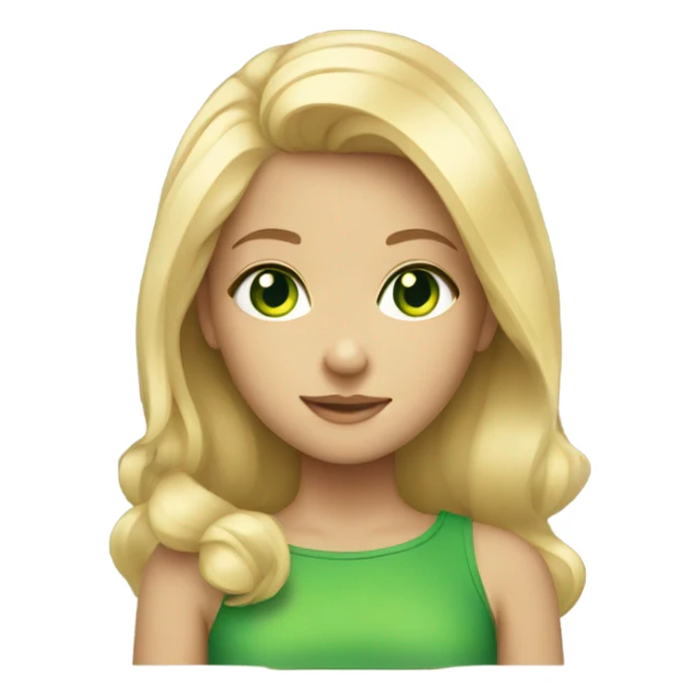 blonde girl with green eyes sticker