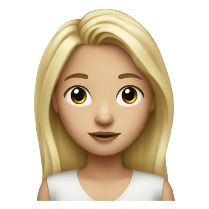 Blond Girl drawing on iPad Pro  sticker