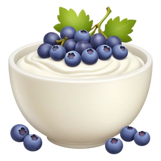 yoghurt bowl with grapes and blueberries sticker