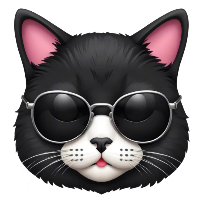 Cat emoji with sunglasses on sticker