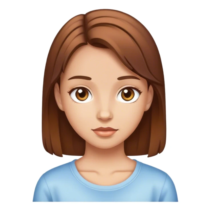 Brown hair girl in a Y2K style sticker