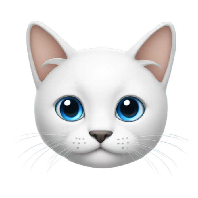 Un gato ojos azules con manchas en su cuerpo blanco sticker