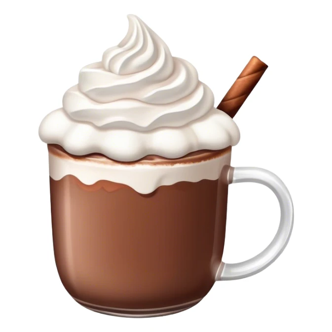 mug of hot chocolate with marshmallows and whipped cream sticker