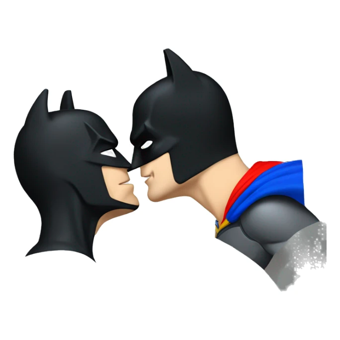 Batman and superman kiss sticker