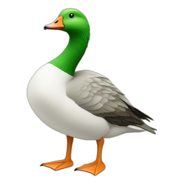 Wilde goose wearing sportswear green sticker