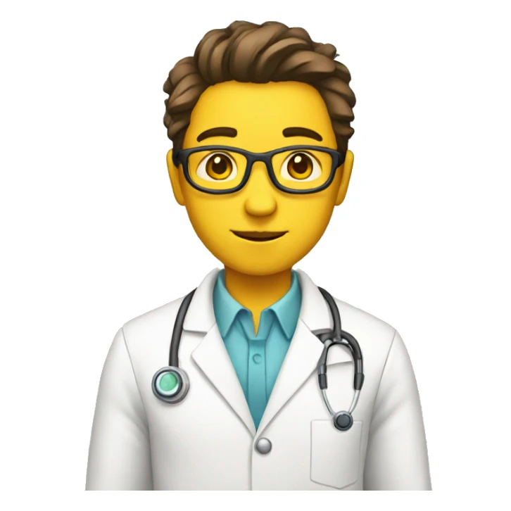 scientist not doctor yellow skin and white  sticker