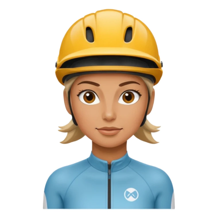 cyclist woman sticker