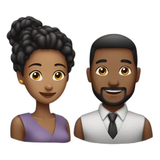 couple love man and woman black sticker