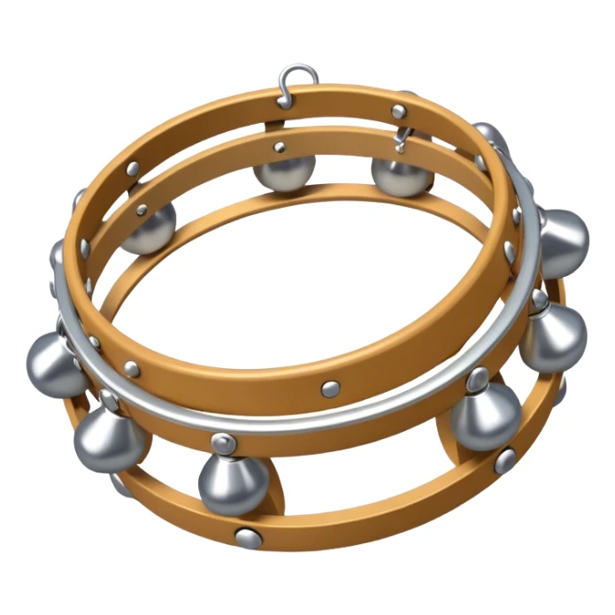 tambourine with bells and jingles  sticker