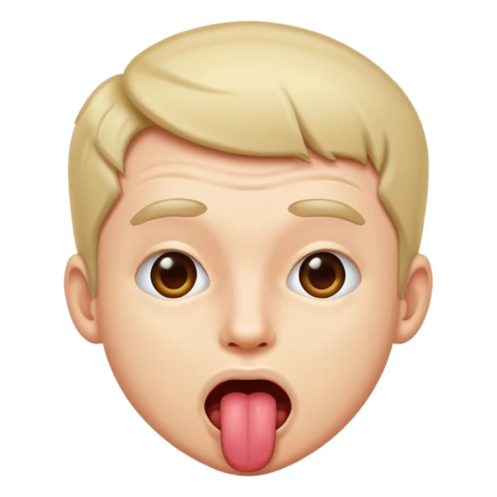 Man sticking tongue out sticker