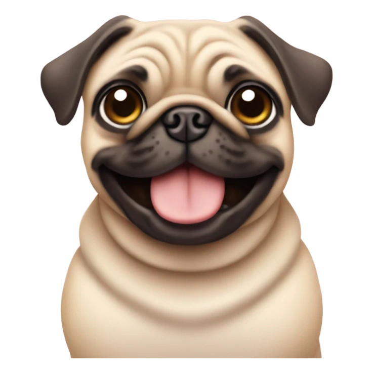Cute beige pug celebrating his moms birthday sticker