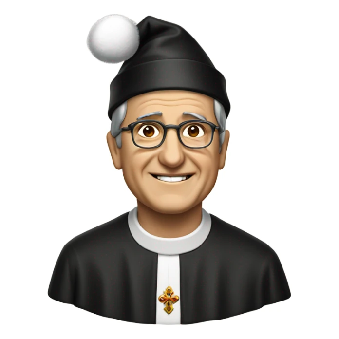 Saint Josemaria Escrivá with a Santa Claus hat. sticker