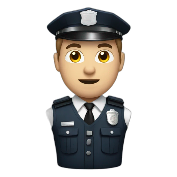 white police officer sticker