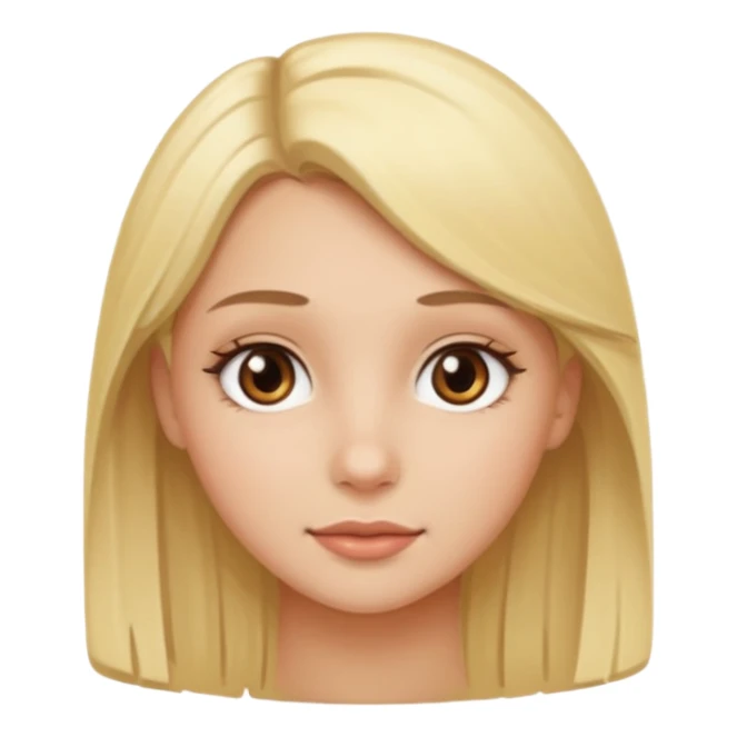 Blonde girl with brown eyes  sticker
