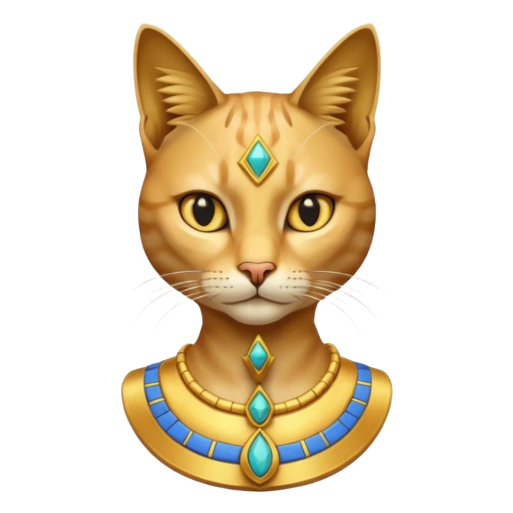 cat wear Bust of Nefertiti sticker