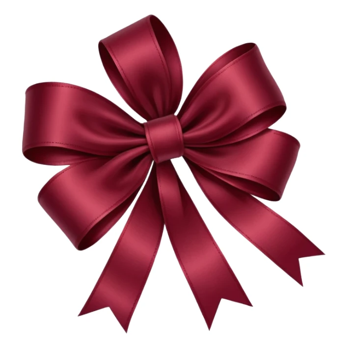burgundy red ribbon sticker
