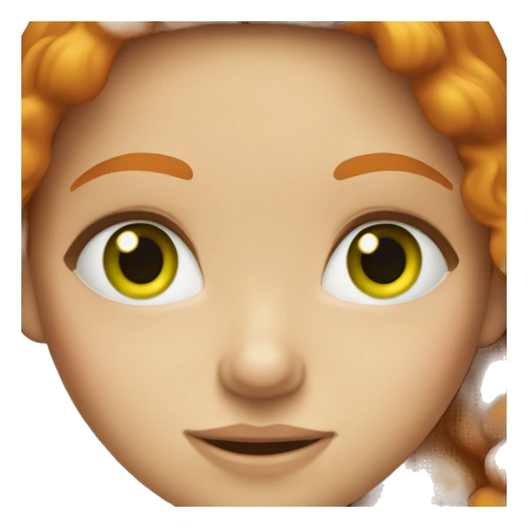 Ginger girl with green eyes  sticker