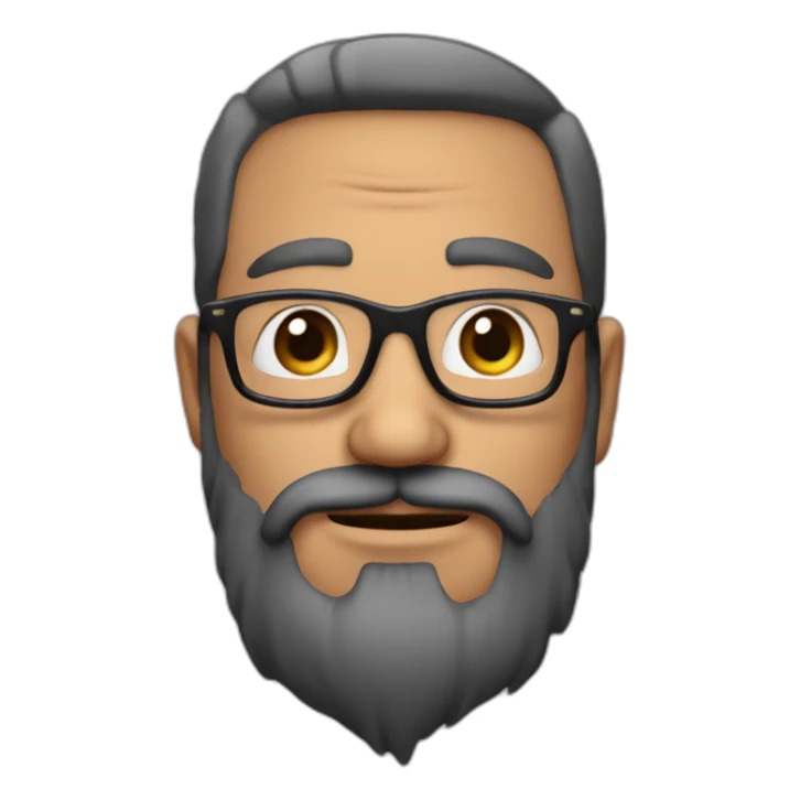 Hombre de 40 años con gafas y barba sticker