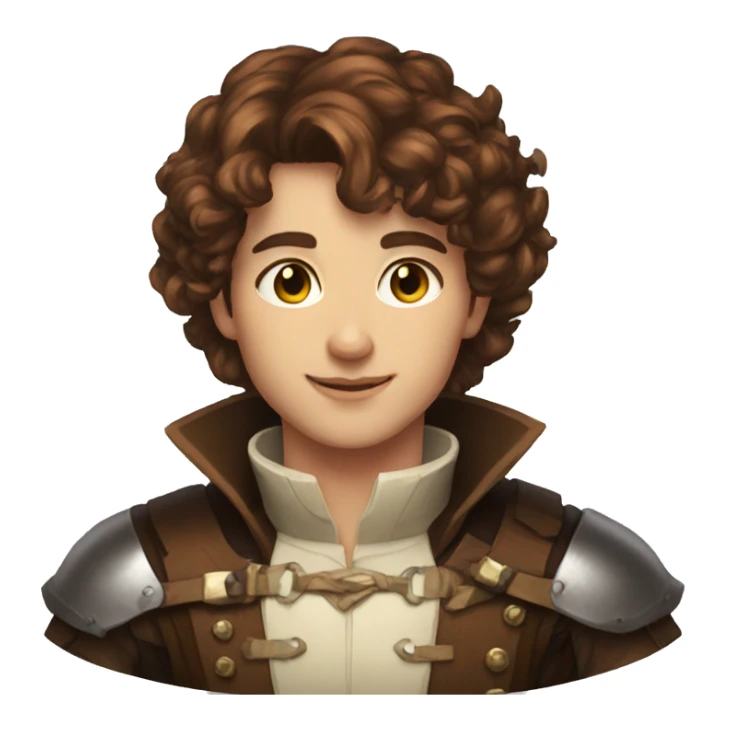 brown hair artificer dnd sticker