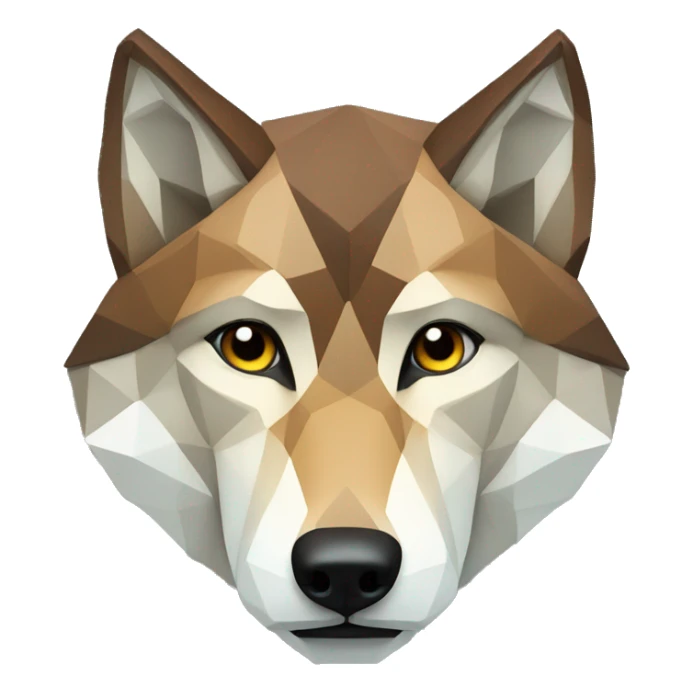 geometric wolf sticker