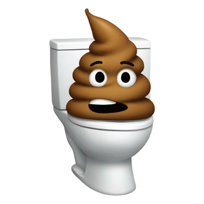 poop in a toilet sticker